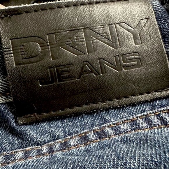 DKNY Broome High Rise Vintage Style Jeans Sz 14-32W Straight Leg Ankle Y2K - Picture 8 of 12